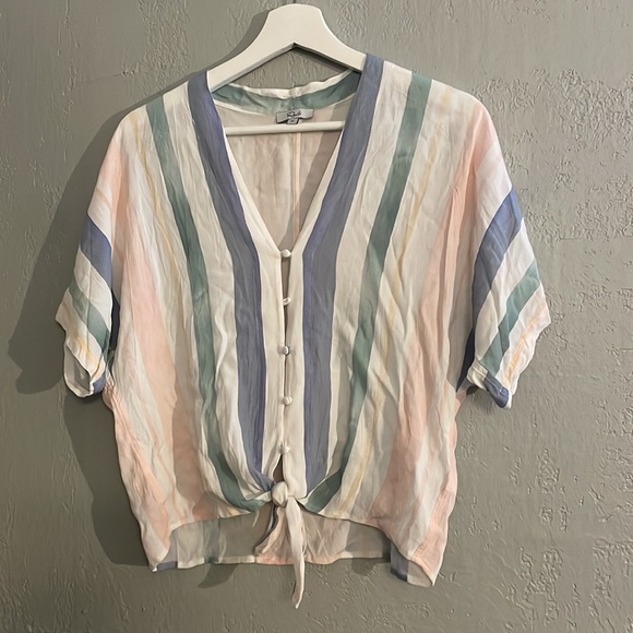 Rails Top M Thea Pastel Watercolor Stripe - Picture 4 of 10